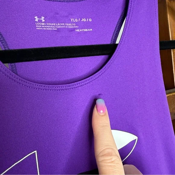 Under Armour Purple Tank Top Athletic Style - Picture 3 of 4